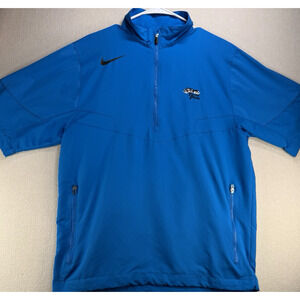 Nike Golf Performance Windbreaker Jacket S Men's Blue 1/4-Zip Torrey Pines Short